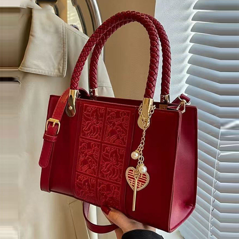 Chinese Style Embroidery Bridal Wedding Mother Women's Messenger Bag