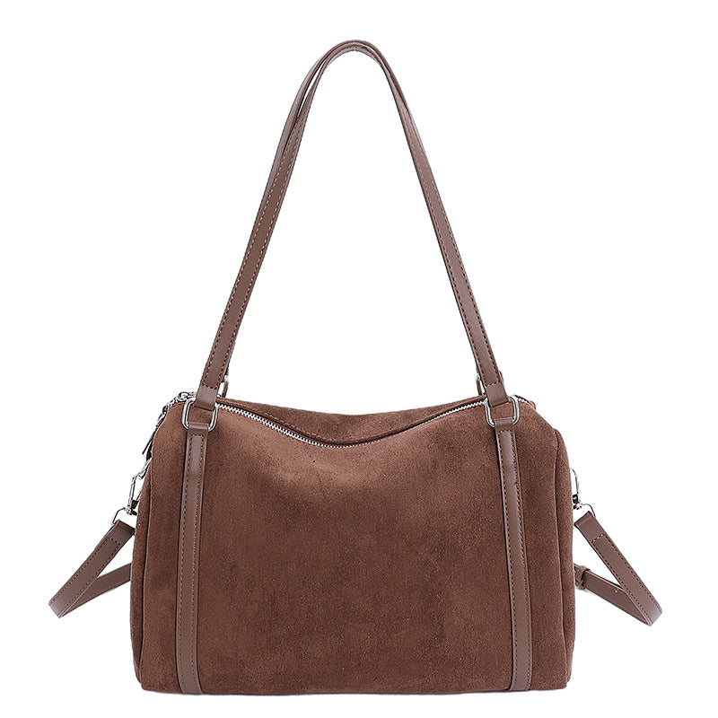 Women's Advanced Texture Wild Suede Large Capacity Retro Women's Messenger Bag
