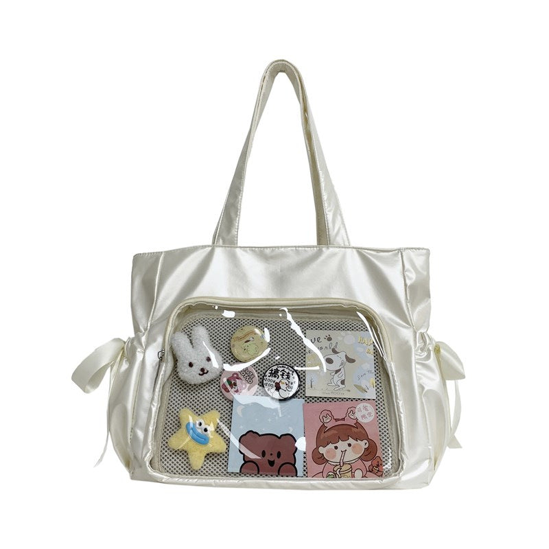 Female Ribbon Sweet Secondary Dimension For Women's Shoulder Bag