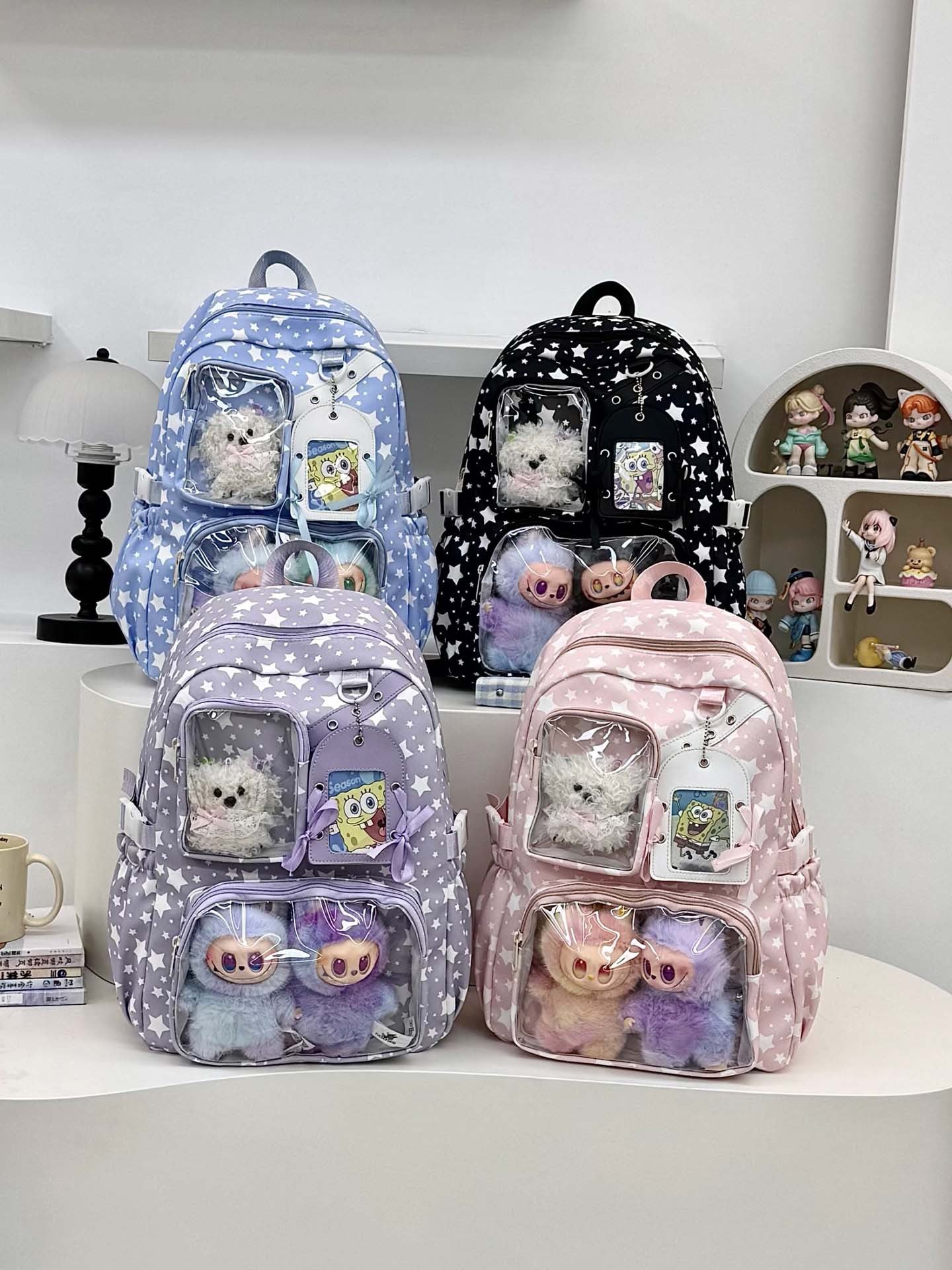 Slouchy Junior Large Capacity Cartoon Female Leisure Backpack