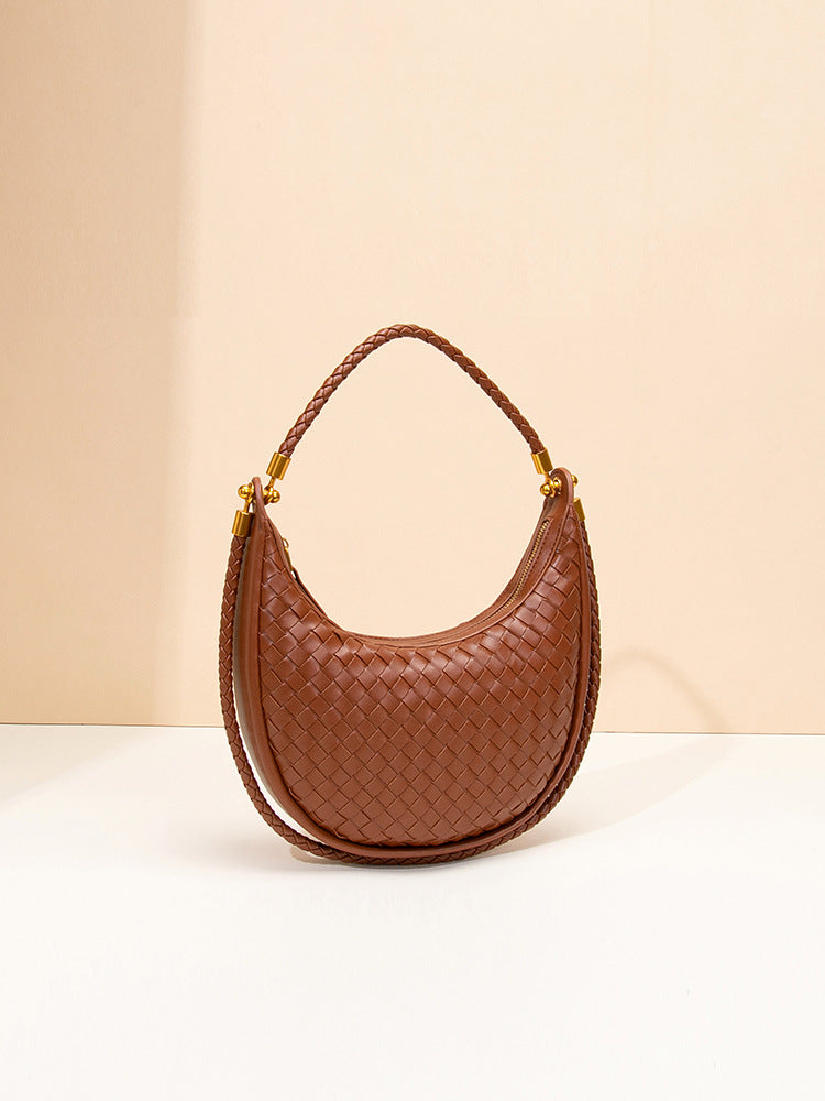 Women's Woven High Sense Selenodont One Retro Fashion Underarm Bag