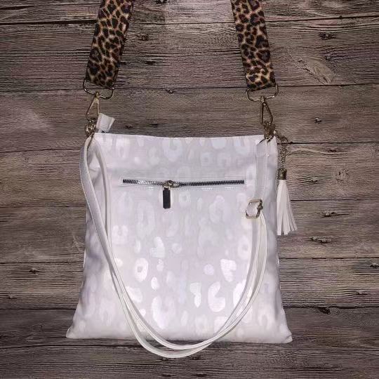 Glamorous Women's Plaid Leopard Strap Trendy Shoulder Bags