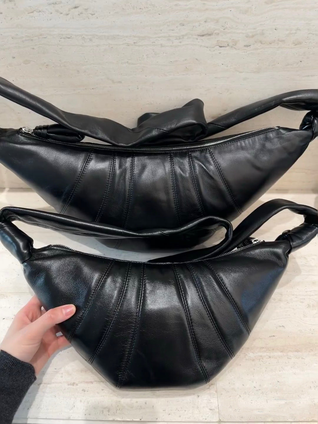 Sheepskin Croissant Genuine Leather Tribute Claw Bags
