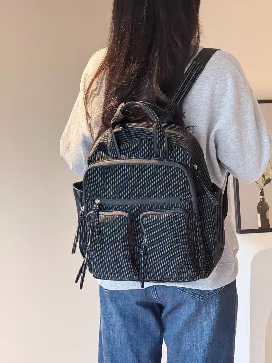 Sandwich Niche Soft Leather Large Capacity Versatile Leisure Backpack