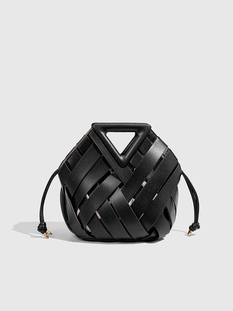 Women's Vegetable Basket Magnetic Woven Hollowed Handbags