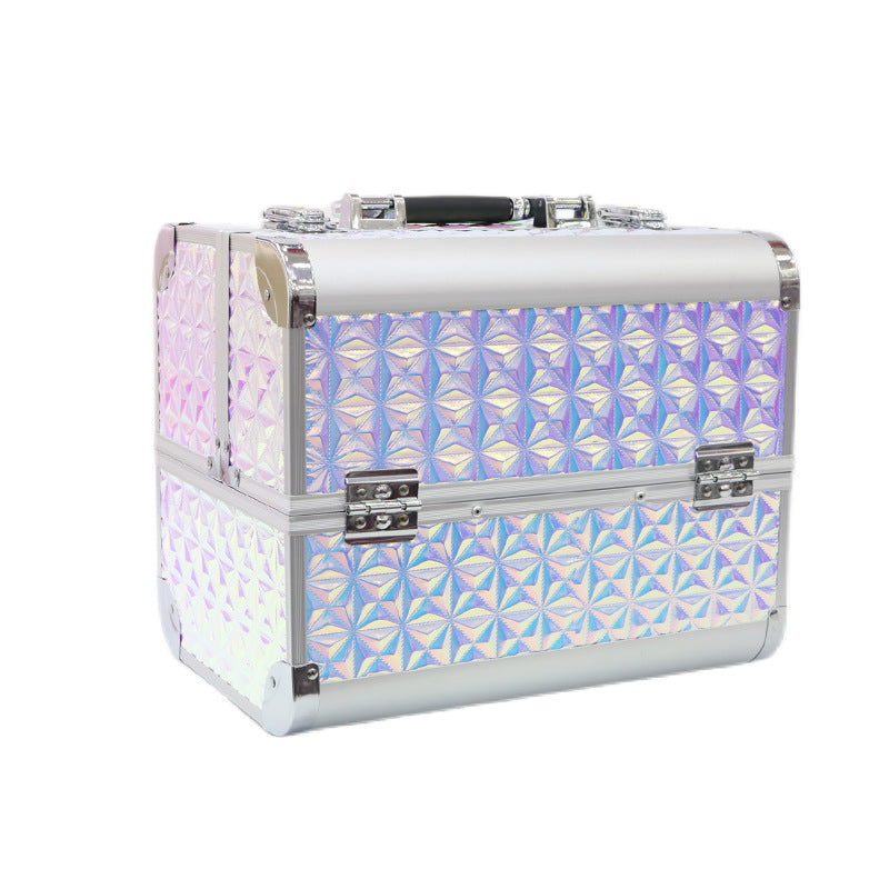 Portable High Sense Makeup Aluminum Alloy Tattoo Nail Manicure Cosmetic Case