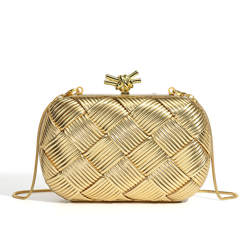 Simple Fashion Dinner Woven Box Clutch Original Single Quality Light Bags