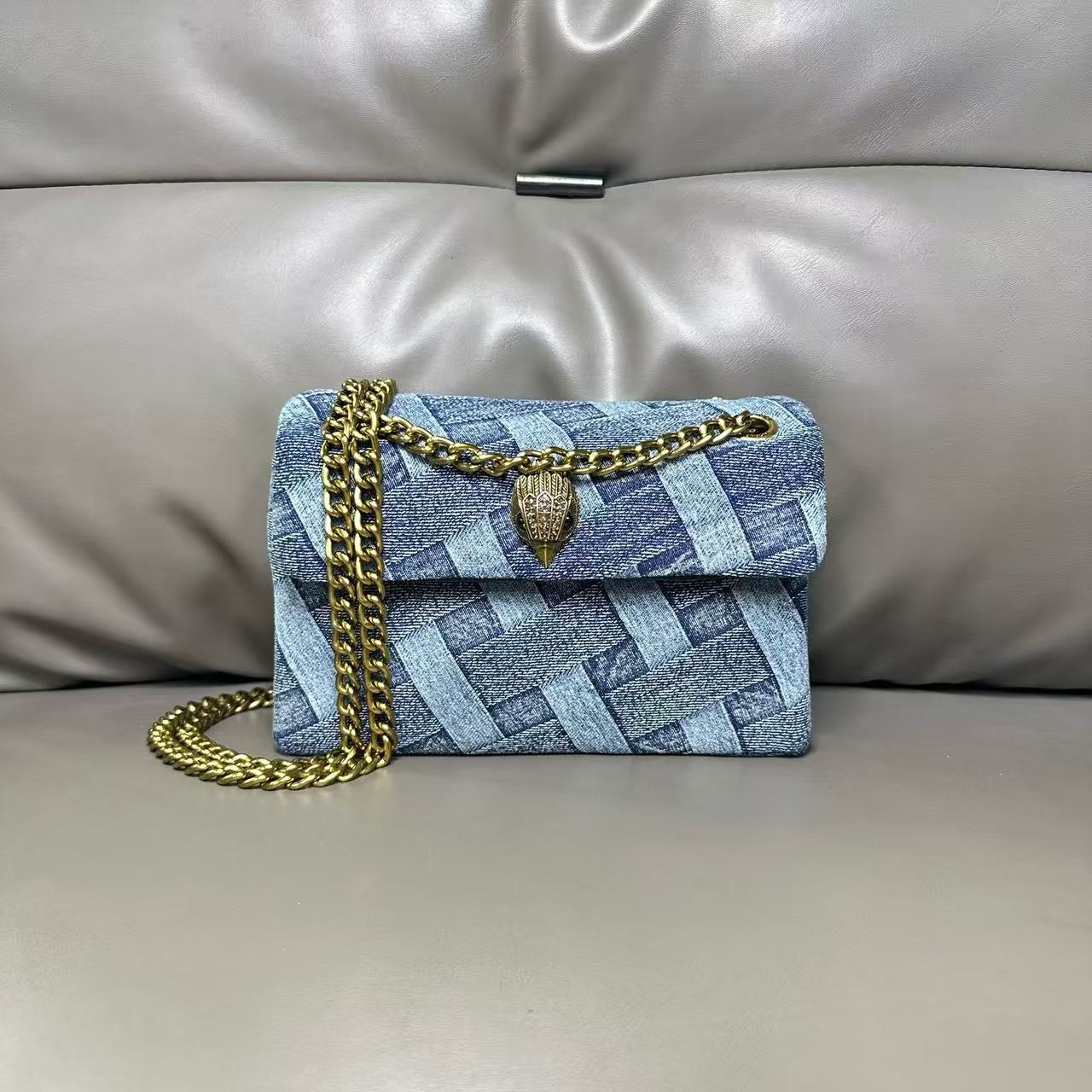 Eagle Head Denim Chain Fashion Retro Lion Ridge Women's Messenger Bag