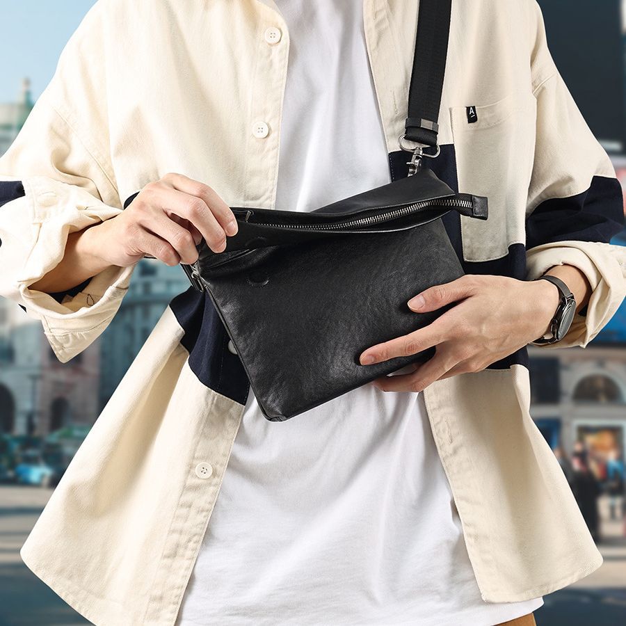 Men's Cowhide Genuine Leather Fashion Commuter Men's Messenger Bag
