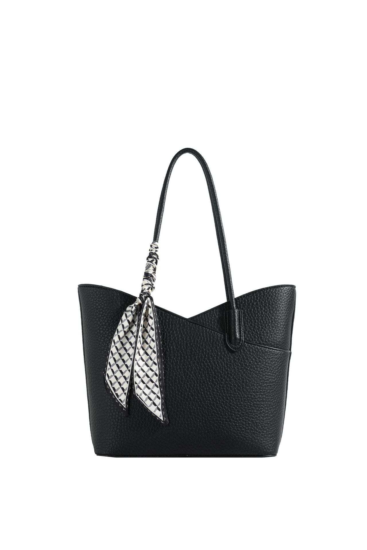 Women's Retro Simple Elegant Silk Scarf Shopping Bucket Bags