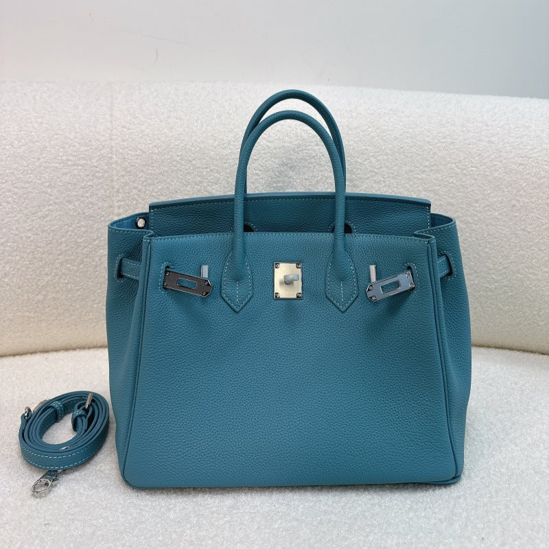 Women's First Layer Cowhide Sier Large Capacity Women's Handbag