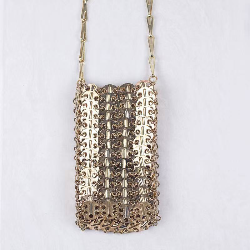 Retro Ancient Modern Popular Sier Shiny Metal Bags