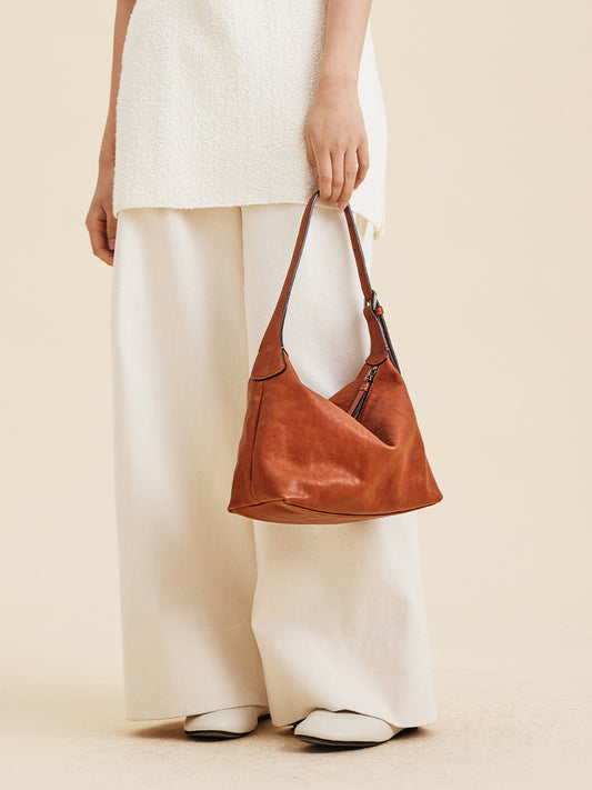 Women's Vegetable Tanning Leather Classic Commuter Genuine Underarm Bag