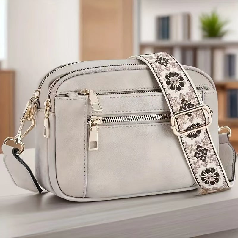 Color Matching Chessboard Plaid Adjustable Strap Women's Messenger Bag