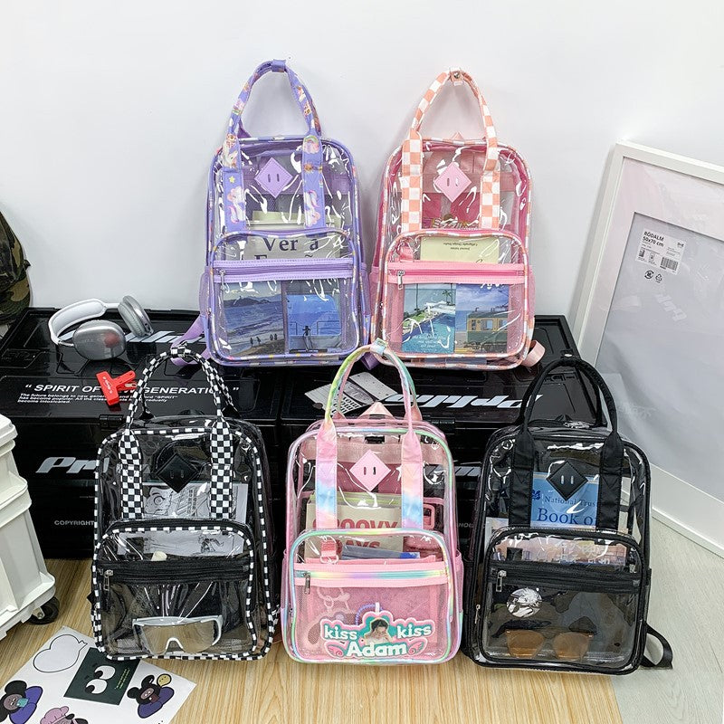Colorful Transparent Lovers Wild Portable Street Leisure Backpack