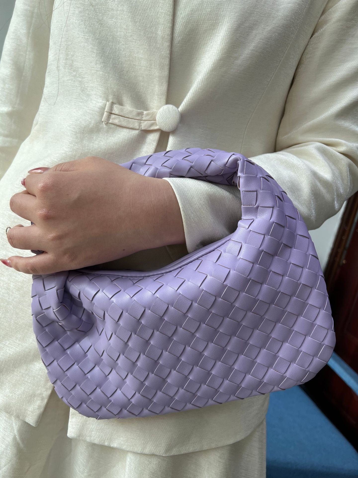 Women's Woven Popular Horn Knotted Portable Underarm Bags