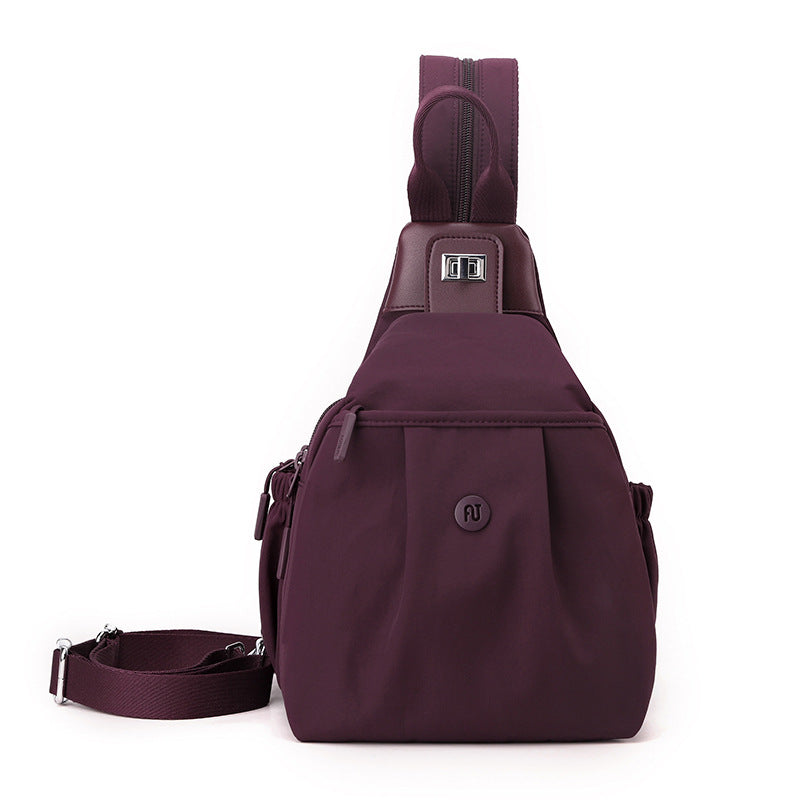 Trendy Female Lady Daily Commuter Slanted Leisure Backpack