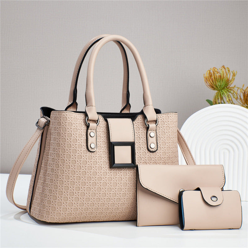 Classic Unique Women's Three-piece Large Capacity Women's Handbag