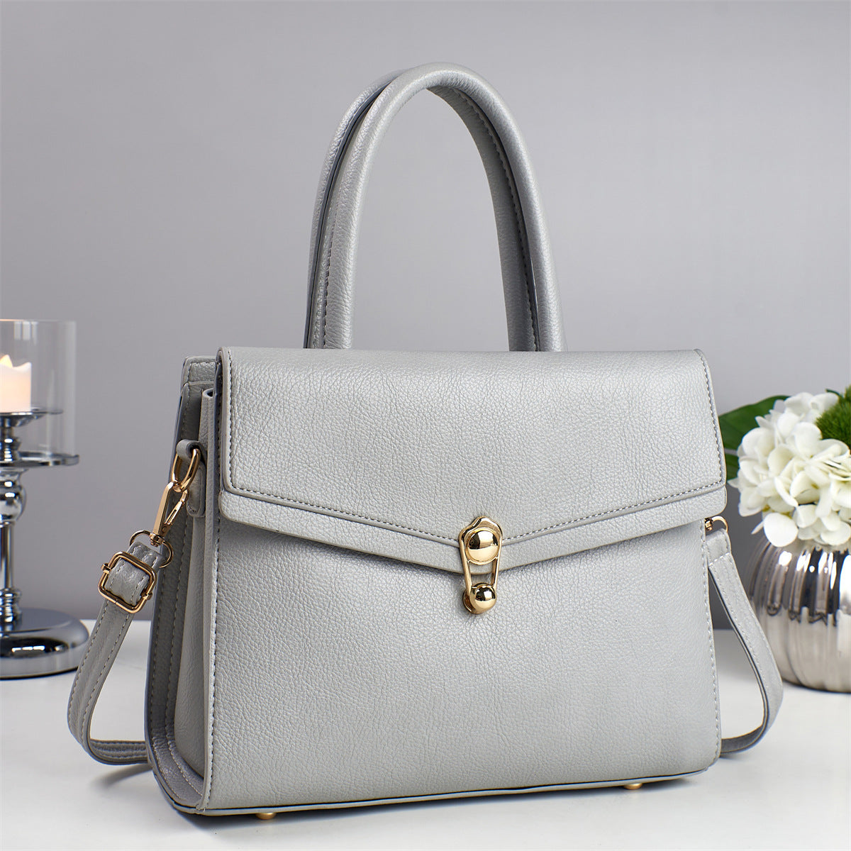 Trendy Solid Color Simple Fashion Mother Women's Handbag