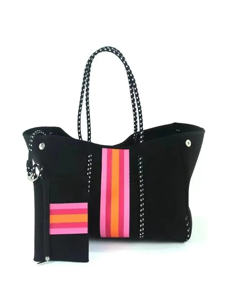 Women's Waterproof Large Capacity Shopping Neoprene Beach Women's Shoulder Bag