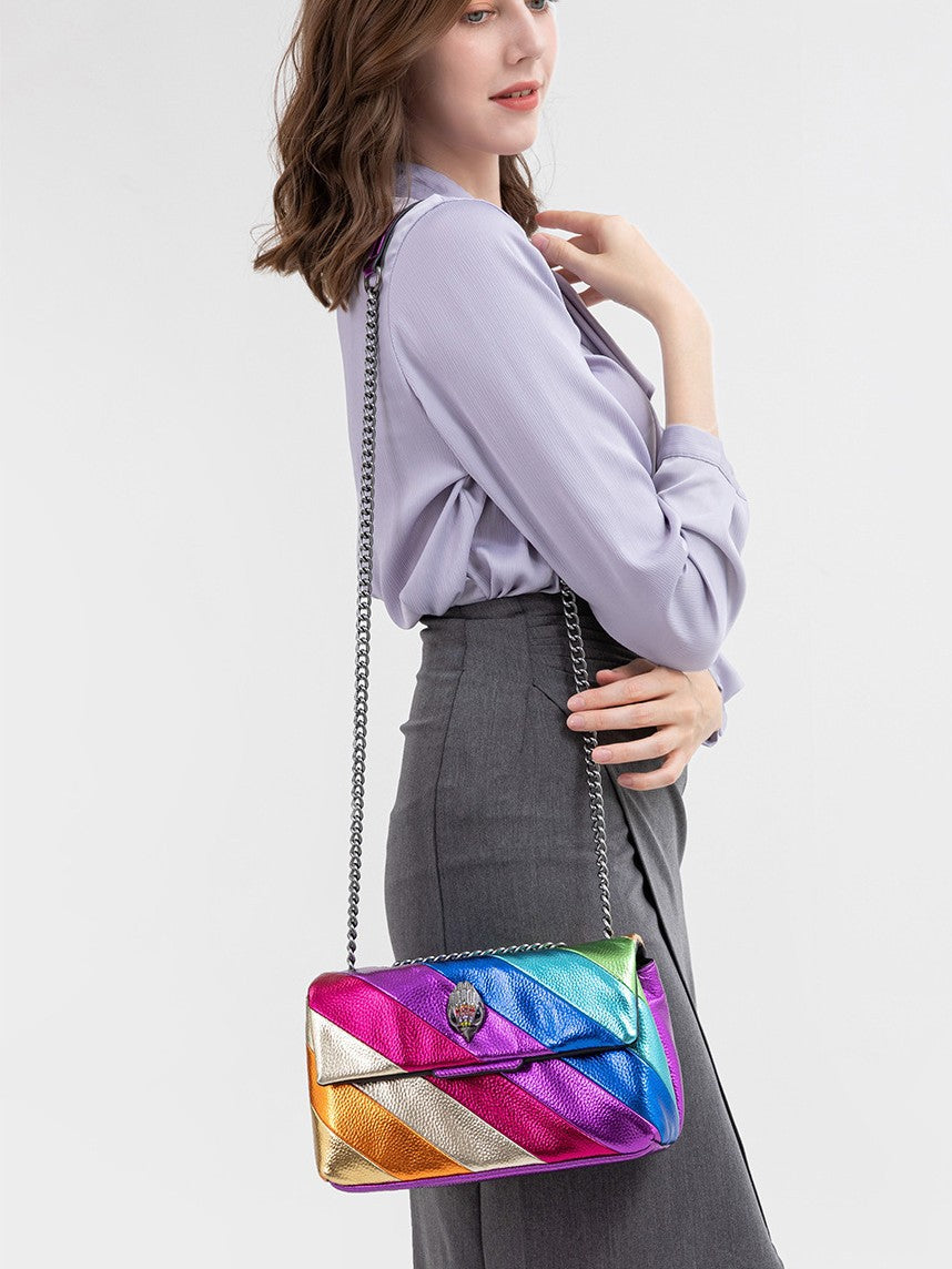 Women's Rainbow Color Niche Texture Popular Series Women's Messenger Bag