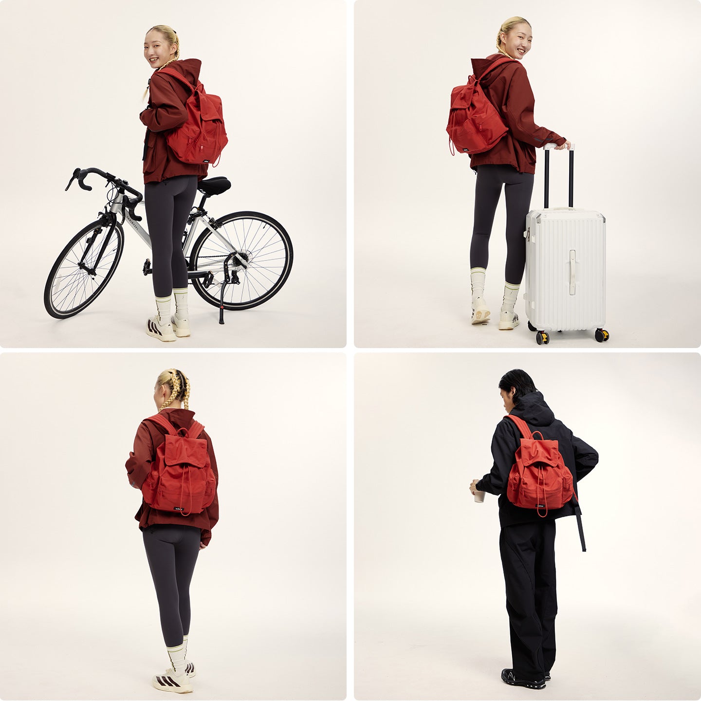 Women's Hello Lightweight Large Capacity Good-looking Red Women's Backpack