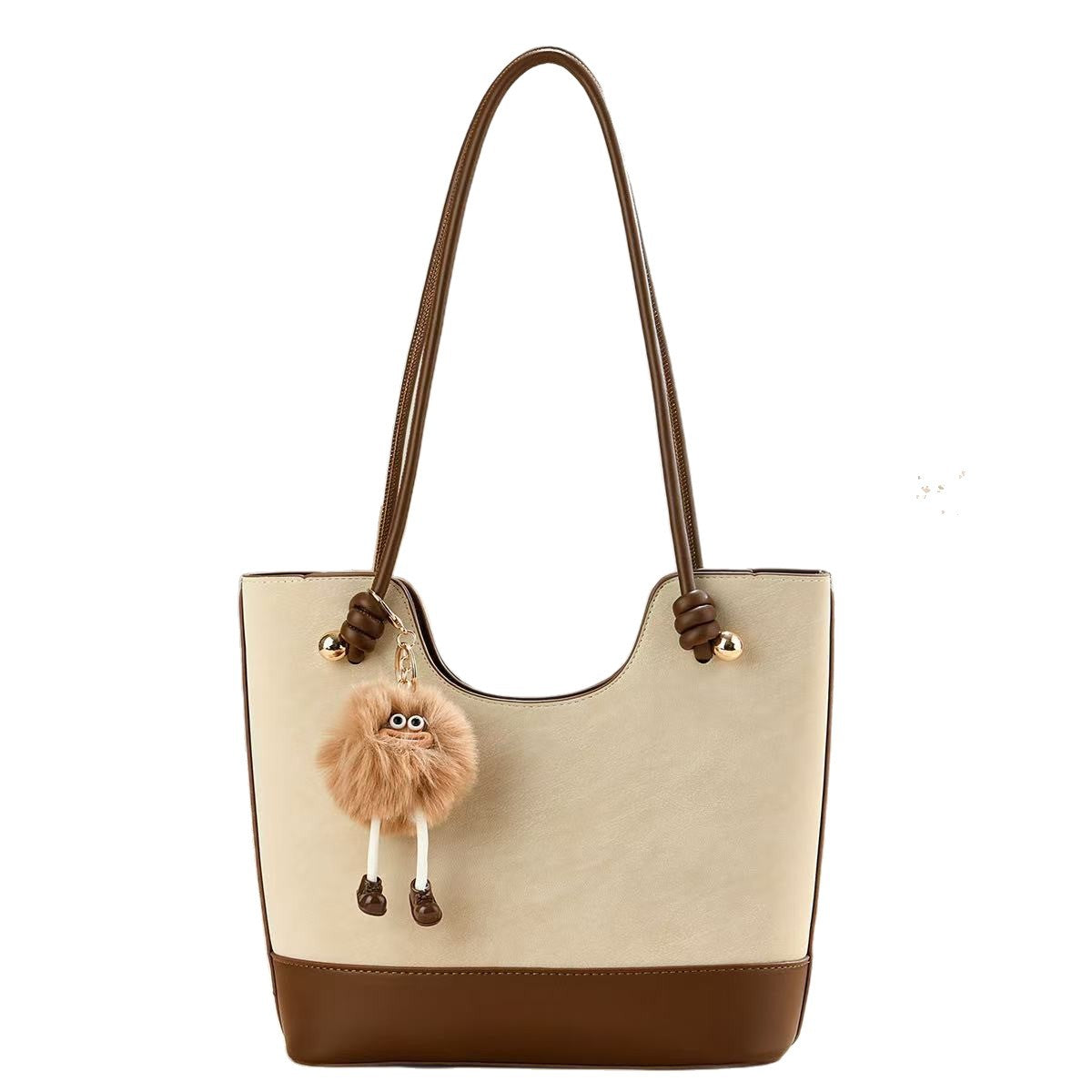 Doll Ornaments Stitching Fashion Versatile Retro Tote Bag