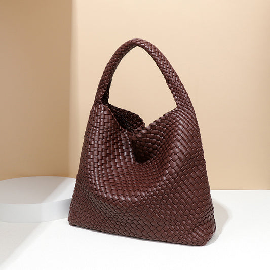Women's Large Capacity Vegetable Basket Handmade Woven Advanced Underarm Bags