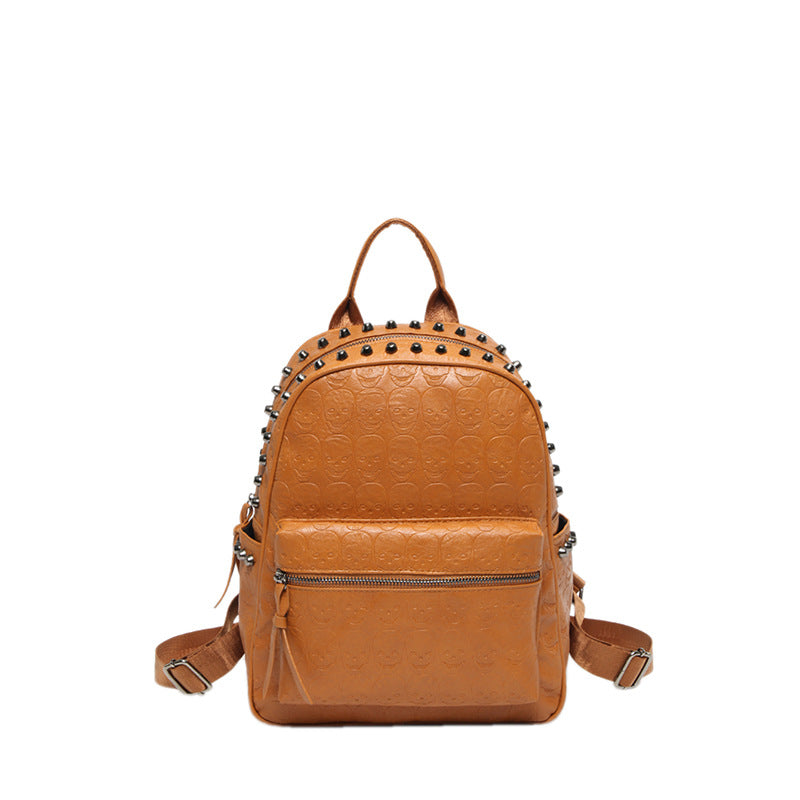 Print Soft Leather Shopping Large Capacity Women's Backpack