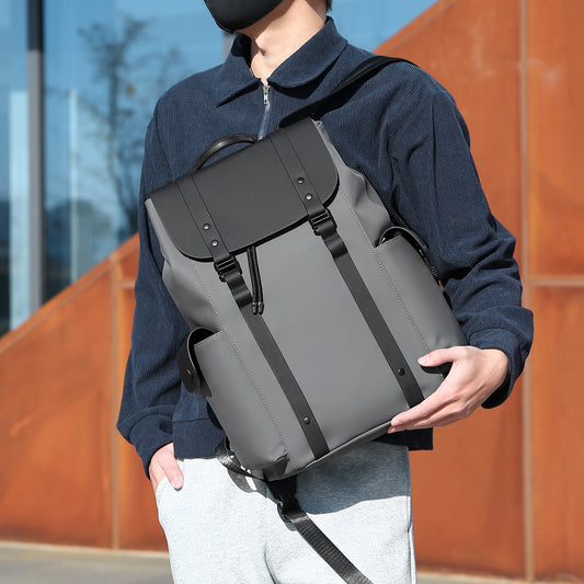 Men's Business Large Capacity Trendy Flip Commuter Leisure Backpack