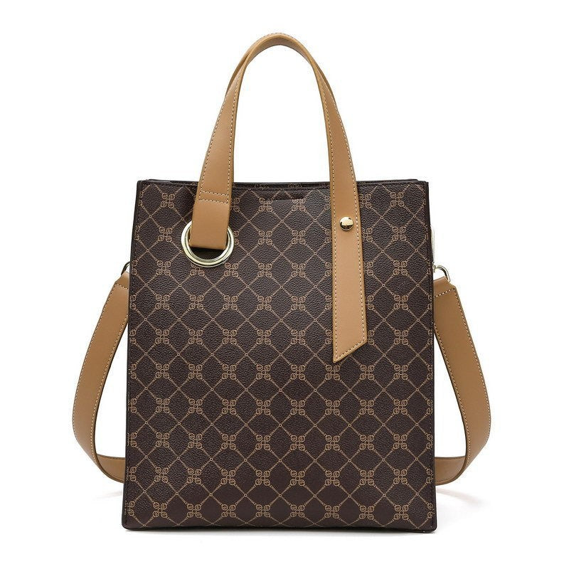 Women's Hand Fashion Simple Contrast Color Commute Women's Handbag