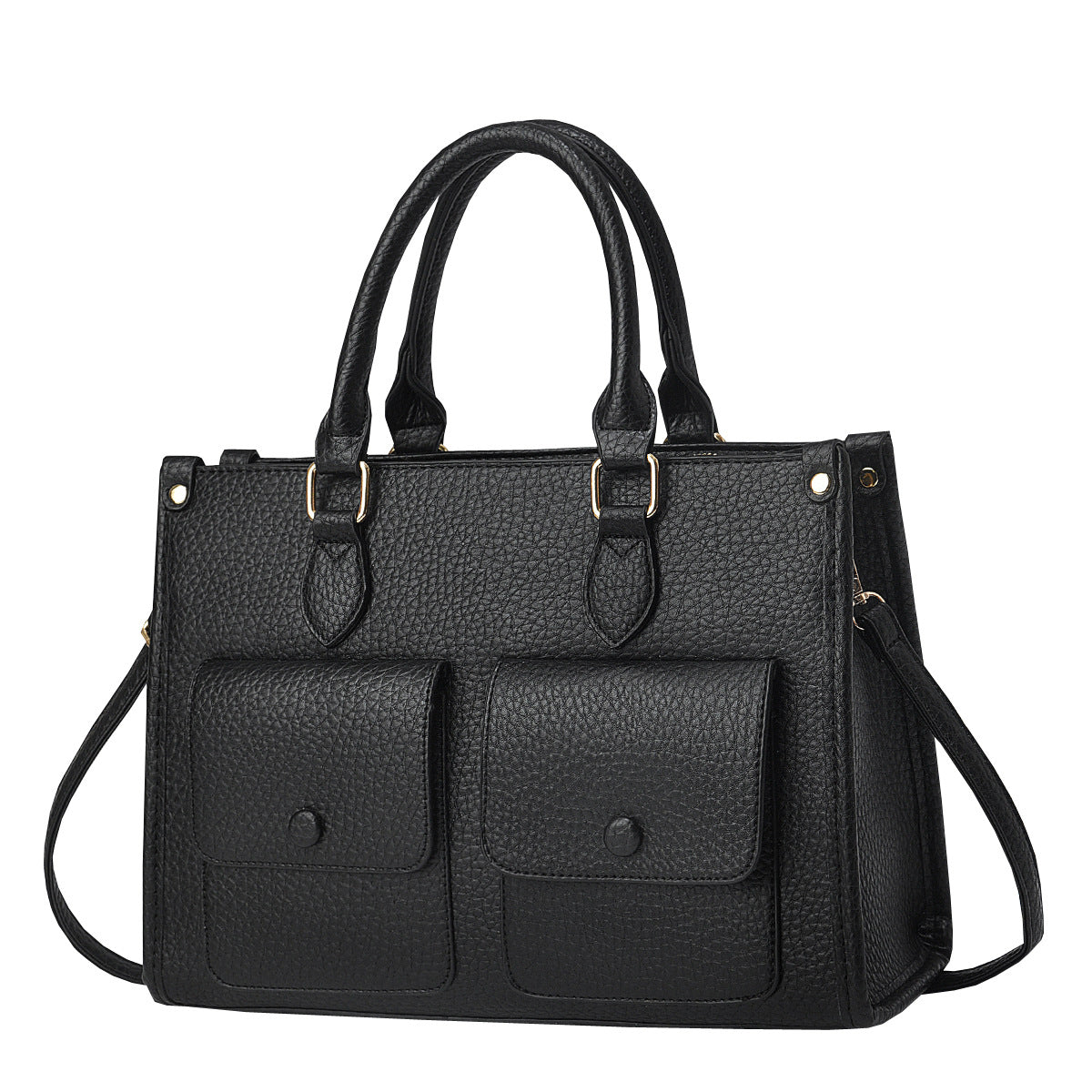 Simple Spring Fashion Double Pocket Portable Women's Shoulder Bag