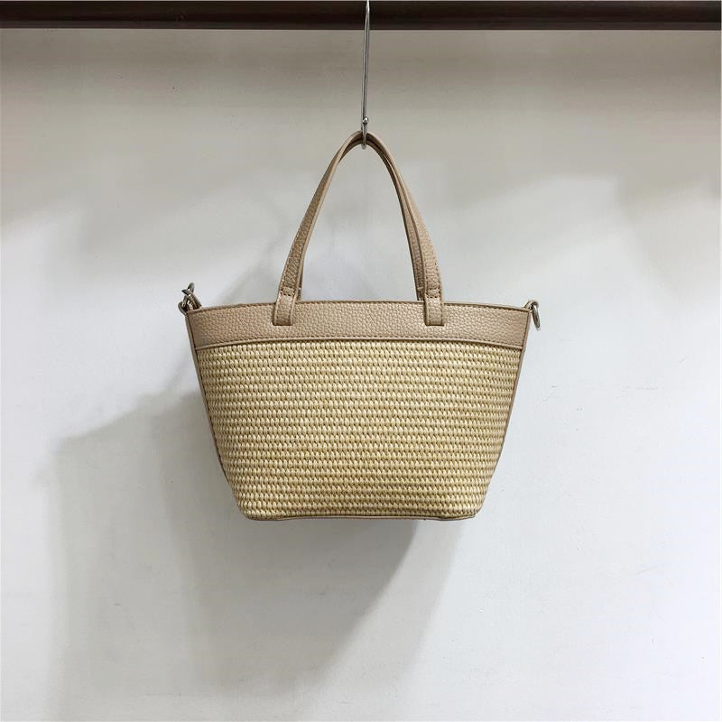 Women's French Summer Niche Straw Woven Color Tote Bags