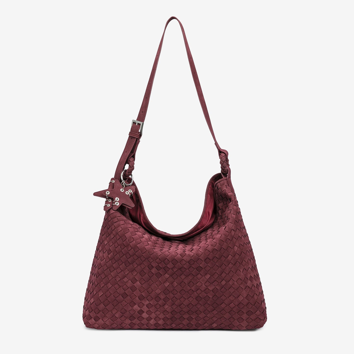 Suede Woven Design Simple Commute Large Tote Bag