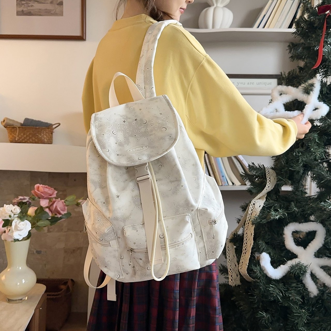 Casual Floral Decorative Learning Large Capacity Leisure Backpack