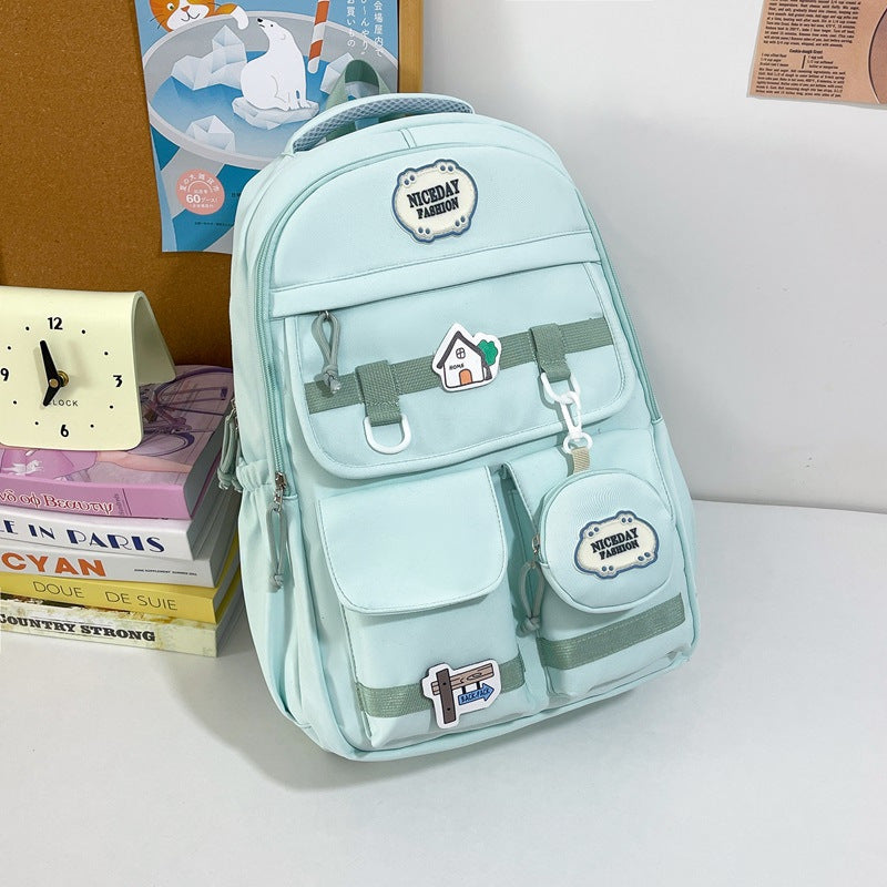 Spring Cute Korean College Female Good-looking Wide Women's Backpack