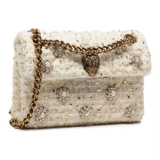 Classic Style Gold Wool Mini Design Bags
