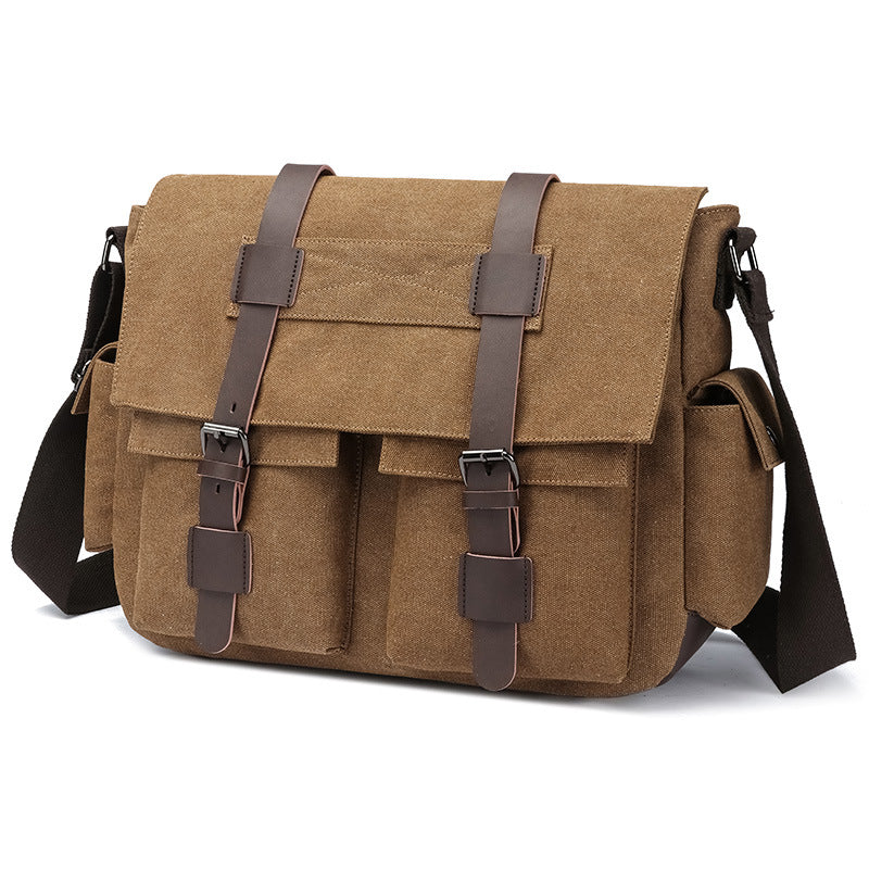 Men's Retro Canvas Hip Hop Trend Computer Single Bags