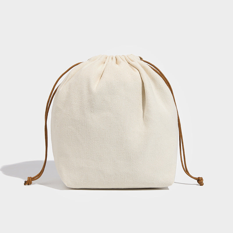 Korean Style Canvas Large Capacity Shopping Contrast Women's Shoulder Bag
