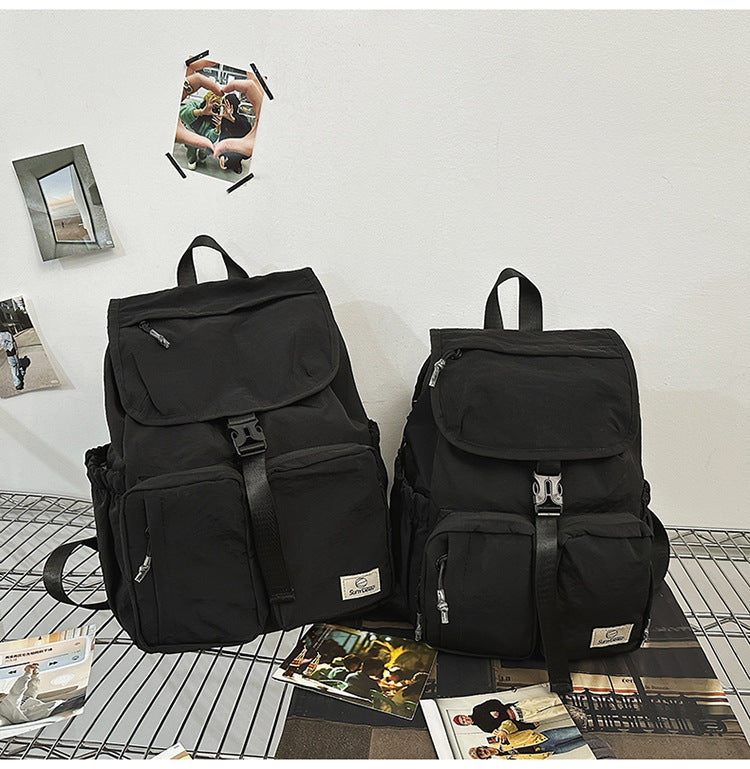 Mountain Minimalist Female Drawstring Niche College Lightweight Leisure Backpack