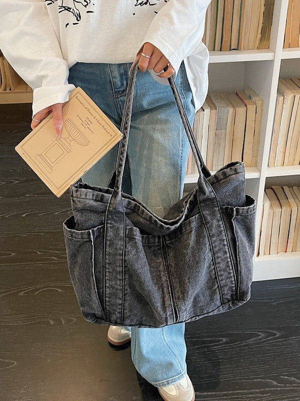 Large Capacity Retro Easy Matching Commuter Western Tote Bag