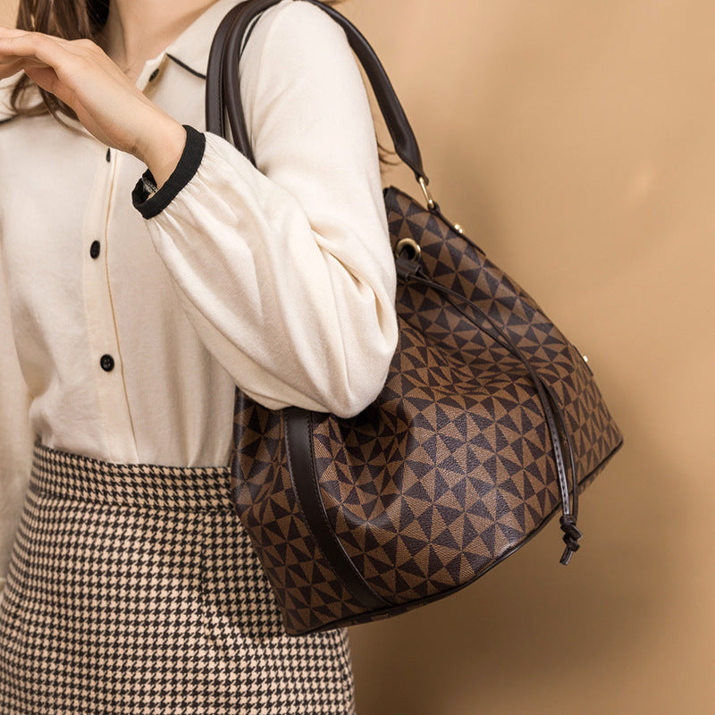 Women's Large Capacity Printed Korean Fashion Commuter Women's Handbag