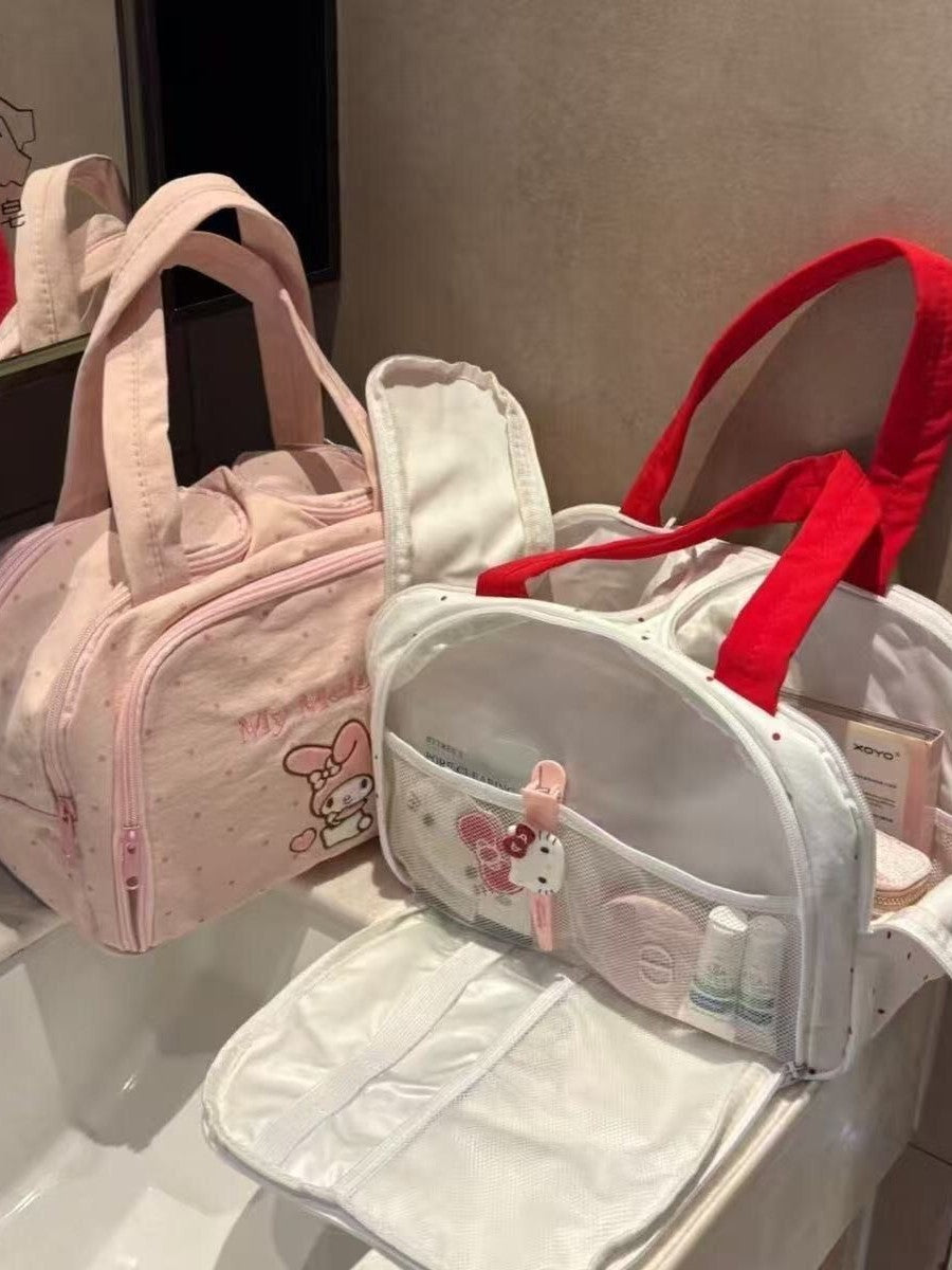 Cute Female Cartoon Fresh Contrast Color Makeup Bag
