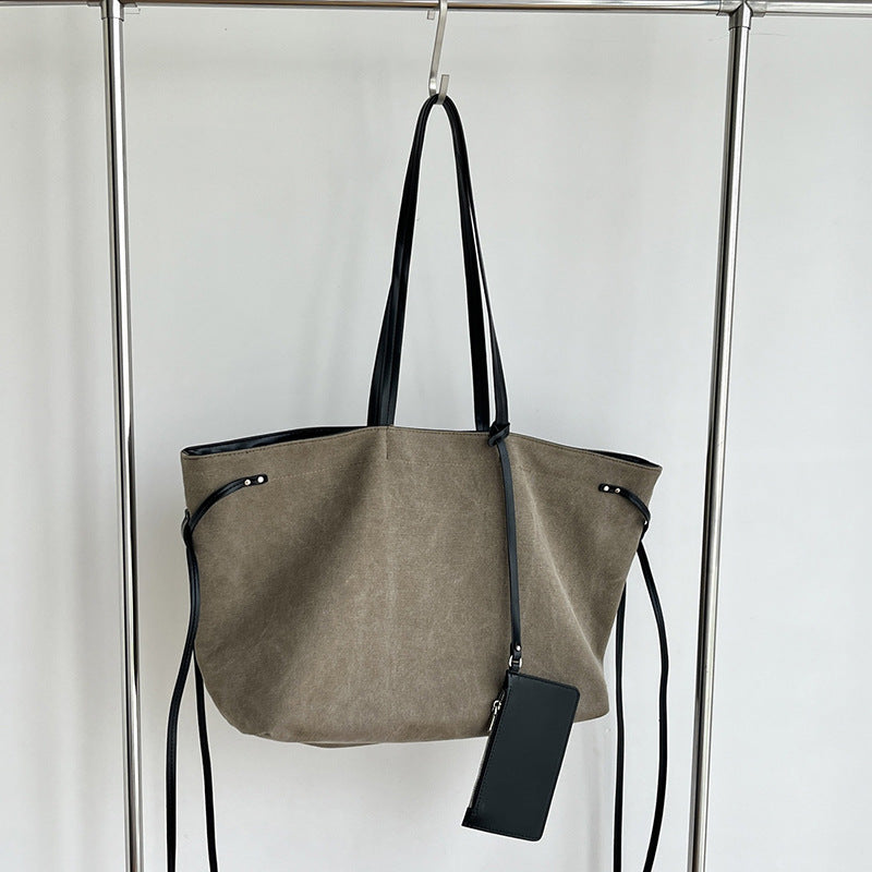 Women's Vintage Canvas Large Capacity Totes Simple Idle Tote Bag