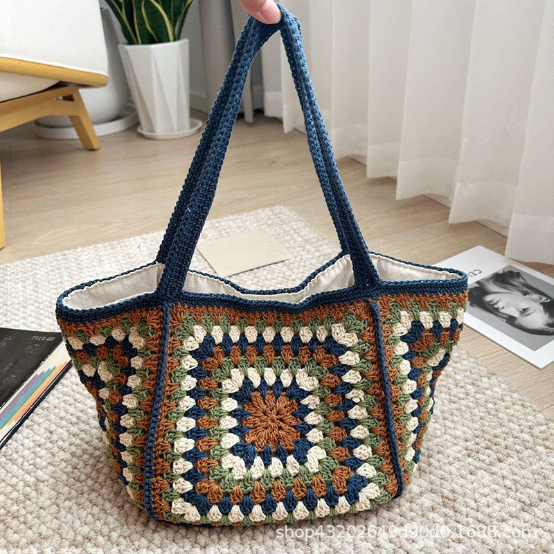 Gao Grandma Ge Straw Summer Graphy Women's Shoulder Bag