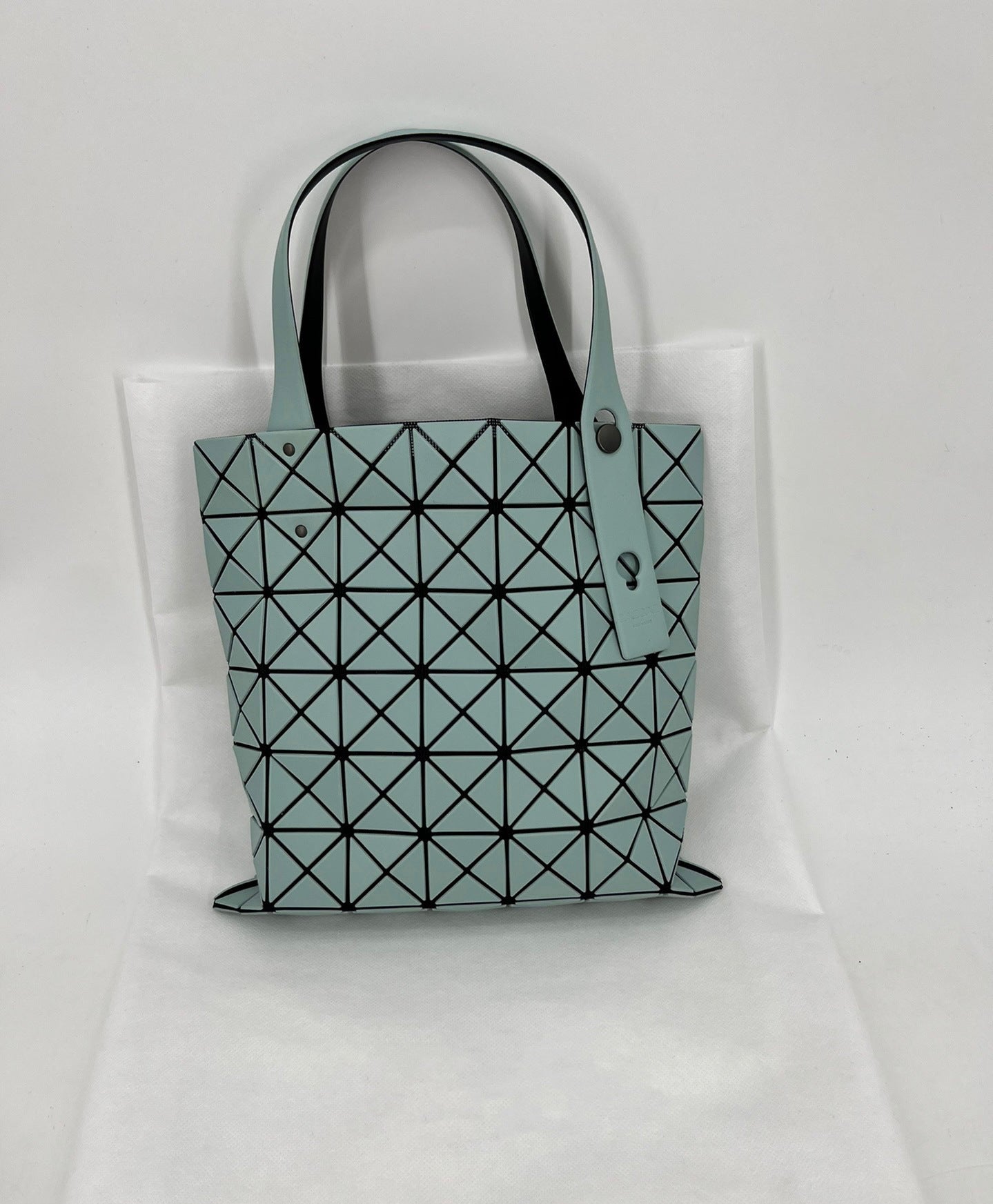 Women's Rhombus Seven Cells Matte Metal Color Tote Bag