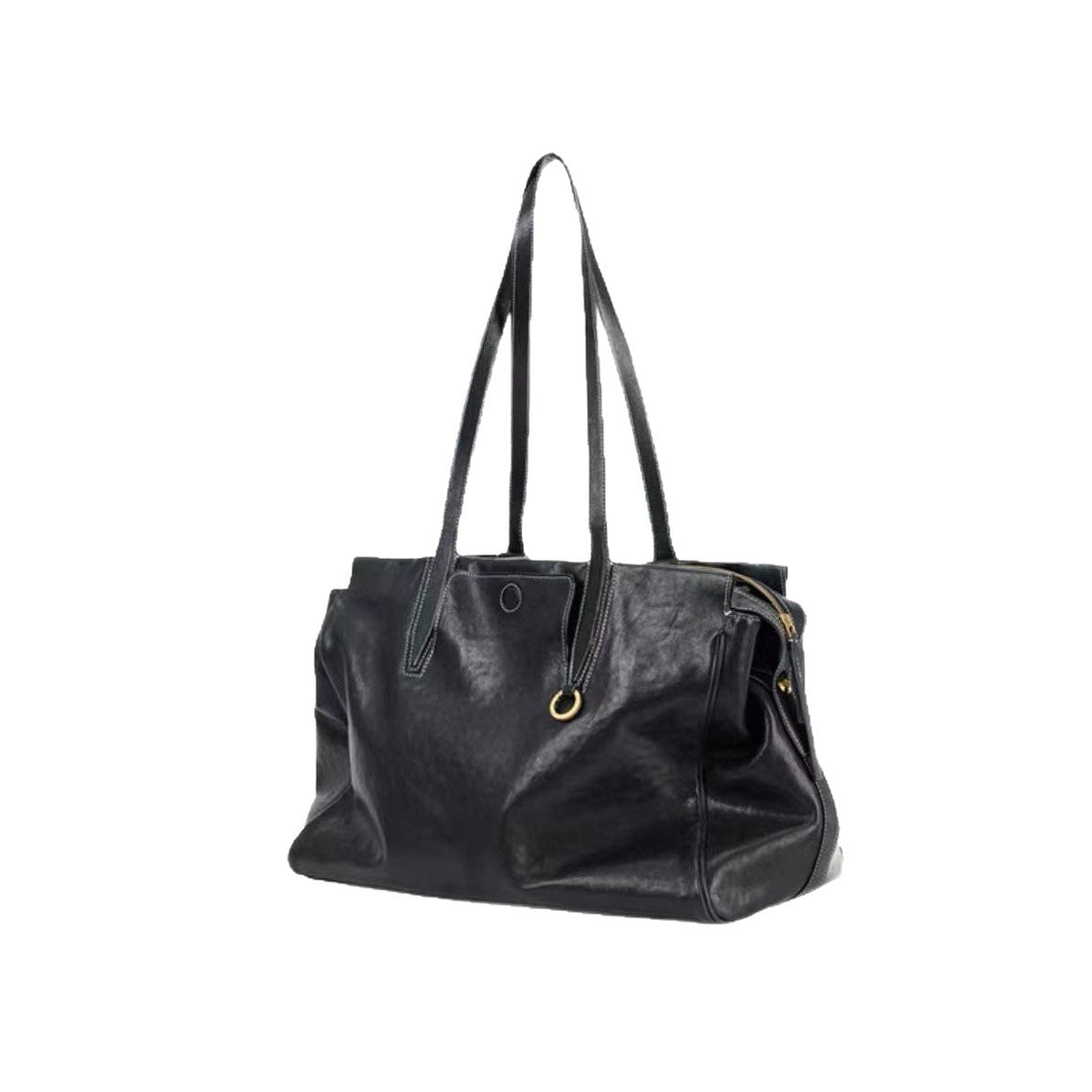 Mountain Trail Vegetable Tanning Leather Large Women's Shoulder Bag