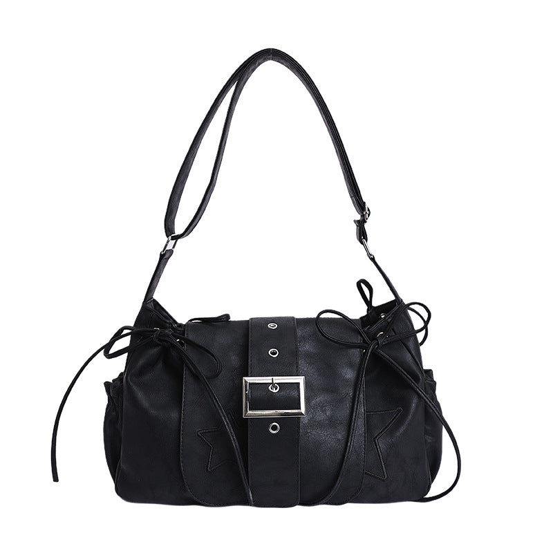 Women's Style Niche Retro High-grade Soft Leather Motorcycle Bags