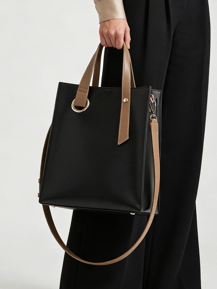 Women's Hand Fashion Simple Contrast Color Commute Women's Handbag
