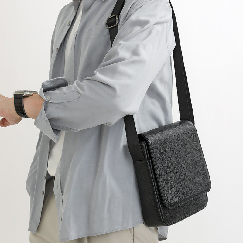 Men's Simple First Layer Cowhide Classic Popular Genuine Bags